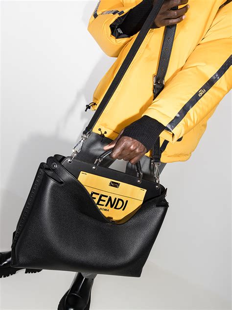 fendi peekaboo leather satchel